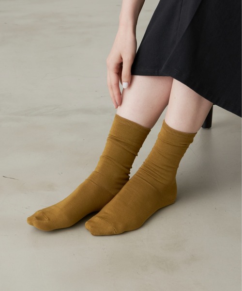 manana suerte（マニャーナスエルテ）の「プレーンソックス（ソックス/靴下・レディース・カーキ/ブラウン/パープル/ブラック/レッド/ホワイト/グリーン・FREE）」の13枚目の写真