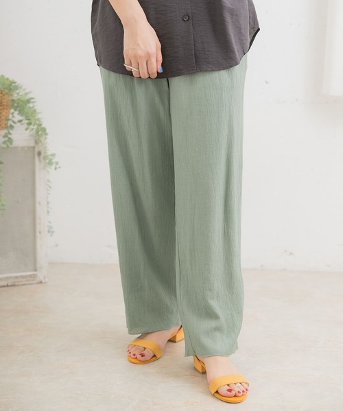 ITEMS URBANRESEARCH（アイテムズ アーバンリサーチ）の「ヨウリュウイージーパンツ（その他パンツ・レディース・ブラック/ベージュ/グリーン・FREE）」の3枚目の写真