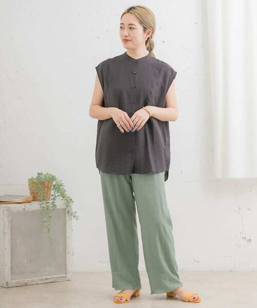 ITEMS URBANRESEARCH（アイテムズ アーバンリサーチ）の「ヨウリュウイージーパンツ（その他パンツ・レディース・ブラック/ベージュ/グリーン・FREE）」の8枚目の写真