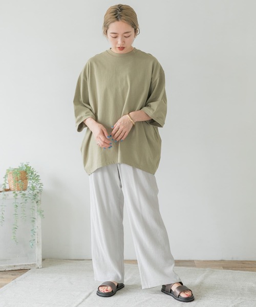 ITEMS URBANRESEARCH（アイテムズ アーバンリサーチ）の「ヨウリュウイージーパンツ（その他パンツ・レディース・ブラック/ベージュ/グリーン・FREE）」の12枚目の写真