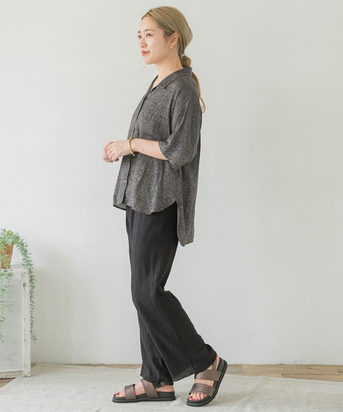 ITEMS URBANRESEARCH（アイテムズ アーバンリサーチ）の「ヨウリュウイージーパンツ（その他パンツ・レディース・ブラック/ベージュ/グリーン・FREE）」の19枚目の写真