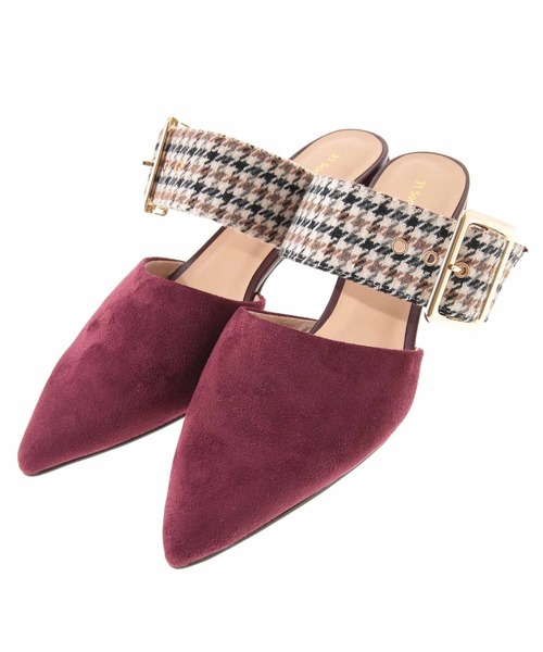 31 Sons de mode(トランテアン ソン ドゥ モード)の「チェックベルトミュール(その他シューズ・レディース・ブラック/キャメル/ボルドー・24.5/23.5/22.5)」の9枚目の写真