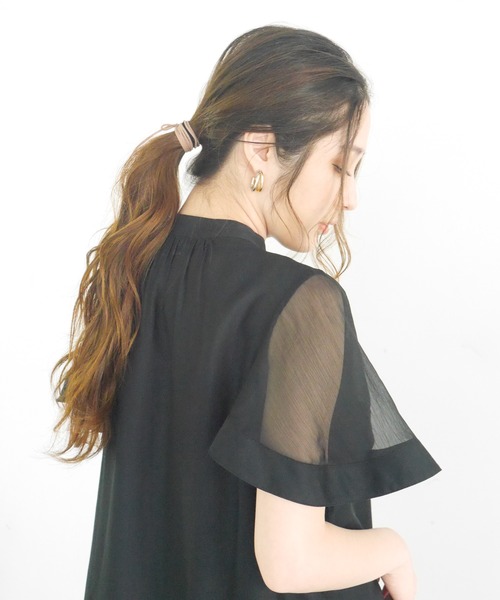 LIPSERVICE（リップサービス）の「スイッチシアーブラウス（シャツ/ブラウス・レディース・アイボリー/ブルー/ブラック・FREE）」の10枚目の写真