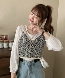 小花柄ビスチェ キャミソール