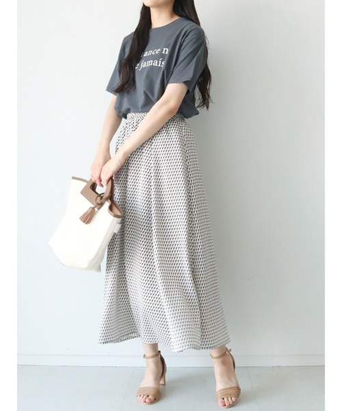 Te chichi（テチチ）の「幾何柄ロングフレアスカート（スカート・レディース・ブルー/オフホワイト・ﾌﾘ-）」の14枚目の写真