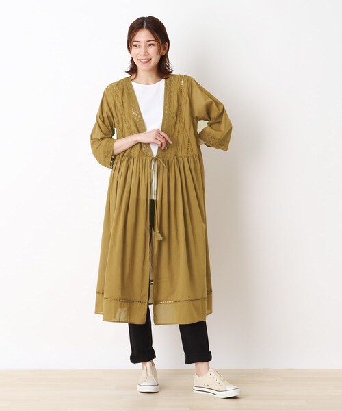 SHOO・LA・RUE（シューラルー）の「◆【INDIA】レースガウンワンピース（ワンピース・レディース・ナチュラル/キャメル/ブラック・00）」の3枚目の写真