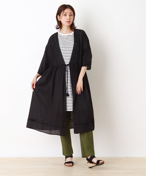 SHOO・LA・RUE（シューラルー）の「◆【INDIA】レースガウンワンピース（ワンピース・レディース・ナチュラル/キャメル/ブラック・00）」の10枚目の写真