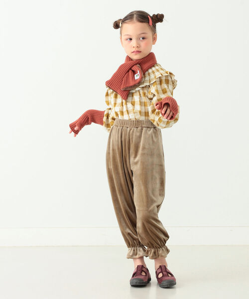 B:MING by BEAMS（ビーミングバイビームス）の「FRUIT OF THE LOOM × B:MING by BEAMS / 別注 ティペット（ストール/ショール・キッズ・レンガ/アイボリー/ラベンダー・ONE SIZE）」の6枚目の写真