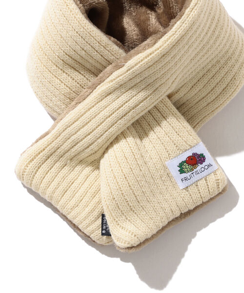 B:MING by BEAMS（ビーミングバイビームス）の「FRUIT OF THE LOOM × B:MING by BEAMS / 別注 ティペット（ストール/ショール・キッズ・レンガ/アイボリー/ラベンダー・ONE SIZE）」の8枚目の写真