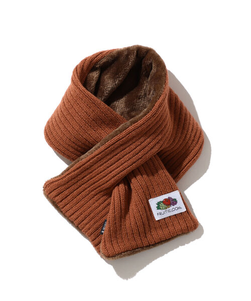 B:MING by BEAMS（ビーミングバイビームス）の「FRUIT OF THE LOOM × B:MING by BEAMS / 別注 ティペット（ストール/ショール・キッズ・レンガ/アイボリー/ラベンダー・ONE SIZE）」の4枚目の写真