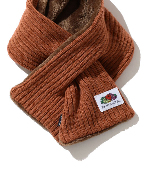 B:MING by BEAMS（ビーミングバイビームス）の「FRUIT OF THE LOOM × B:MING by BEAMS / 別注 ティペット（ストール/ショール・キッズ・レンガ/アイボリー/ラベンダー・ONE SIZE）」の7枚目の写真