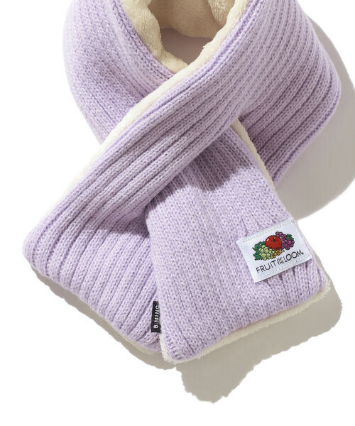 B:MING by BEAMS（ビーミングバイビームス）の「FRUIT OF THE LOOM × B:MING by BEAMS / 別注 ティペット（ストール/ショール・キッズ・レンガ/アイボリー/ラベンダー・ONE SIZE）」の12枚目の写真