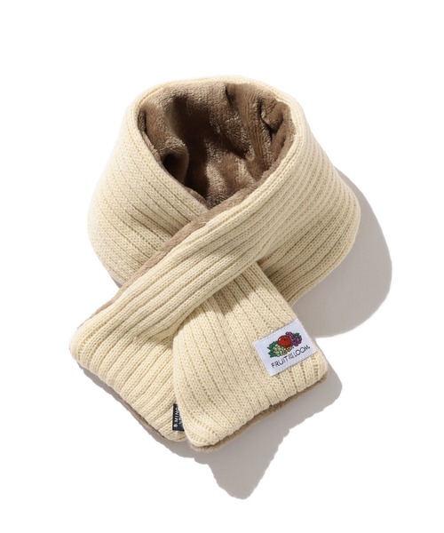 B:MING by BEAMS（ビーミングバイビームス）の「FRUIT OF THE LOOM × B:MING by BEAMS / 別注 ティペット（ストール/ショール・キッズ・レンガ/アイボリー/ラベンダー・ONE SIZE）」の2枚目の写真