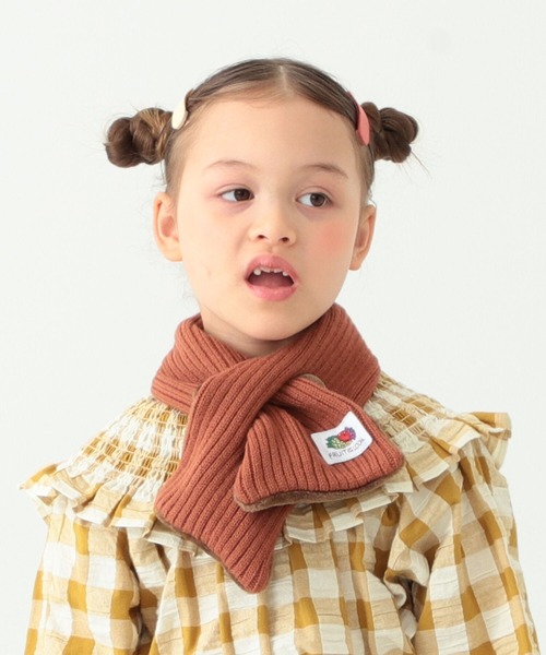 B:MING by BEAMS（ビーミングバイビームス）の「FRUIT OF THE LOOM × B:MING by BEAMS / 別注 ティペット（ストール/ショール・キッズ・レンガ/アイボリー/ラベンダー・ONE SIZE）」の13枚目の写真