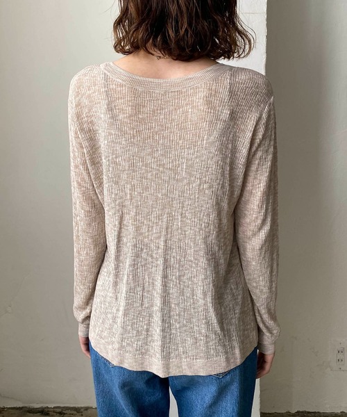 CAPRICIEUX LE'MAGE（カプリシューレマージュ）の「2WAY柄編みリブカーディガン（カーディガン/ボレロ・レディース・ブラック/ベージュ/グリーン/レッド・FREE）」の7枚目の写真