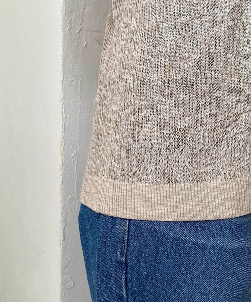 CAPRICIEUX LE'MAGE（カプリシューレマージュ）の「2WAY柄編みリブカーディガン（カーディガン/ボレロ・レディース・ブラック/ベージュ/グリーン/レッド・FREE）」の10枚目の写真