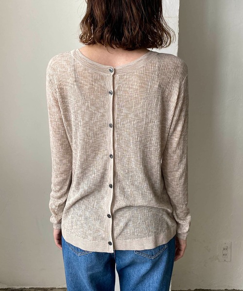 CAPRICIEUX LE'MAGE（カプリシューレマージュ）の「2WAY柄編みリブカーディガン（カーディガン/ボレロ・レディース・ブラック/ベージュ/グリーン/レッド・FREE）」の13枚目の写真