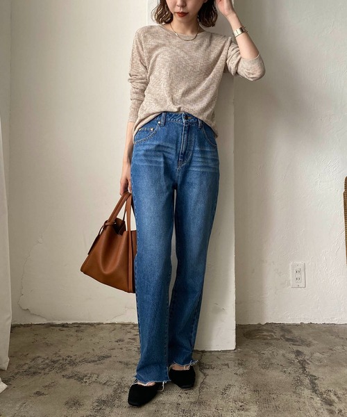 CAPRICIEUX LE'MAGE（カプリシューレマージュ）の「2WAY柄編みリブカーディガン（カーディガン/ボレロ・レディース・ブラック/ベージュ/グリーン/レッド・FREE）」の19枚目の写真