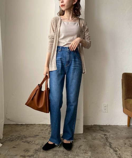 CAPRICIEUX LE'MAGE（カプリシューレマージュ）の「2WAY柄編みリブカーディガン（カーディガン/ボレロ・レディース・ブラック/ベージュ/グリーン/レッド・FREE）」の21枚目の写真