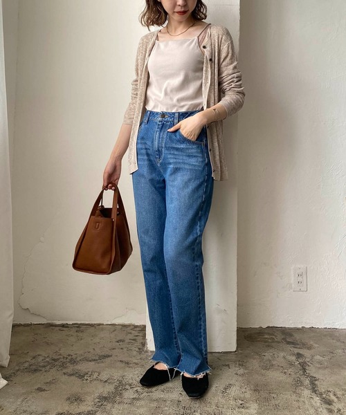 CAPRICIEUX LE'MAGE（カプリシューレマージュ）の「2WAY柄編みリブカーディガン（カーディガン/ボレロ・レディース・ブラック/ベージュ/グリーン/レッド・FREE）」の22枚目の写真