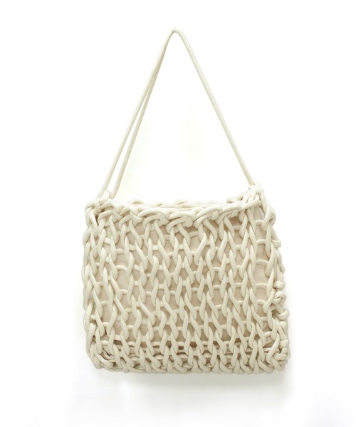 ALIENINA（アリエニーナ）の「【ALIENINA/アリエニーナ】ショルダーバッグ　ハンドメイド　コットンロープ バッグ（ショルダーバッグ・レディース・ブラック/ベージュ/ライトブラウン/ホワイト・FREE）」の18枚目の写真