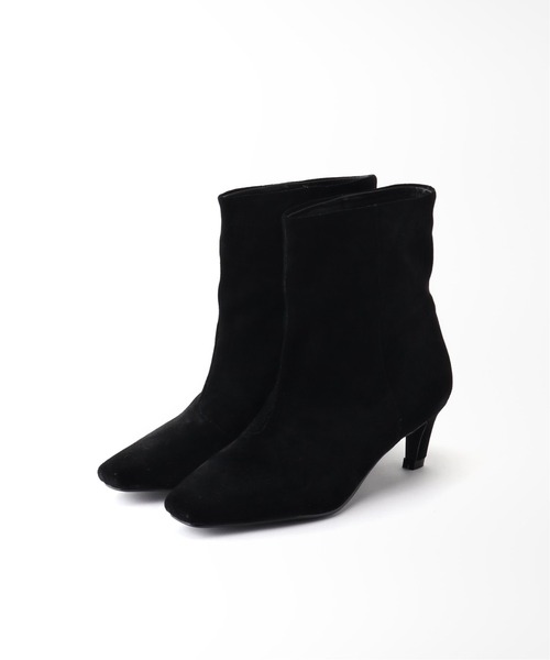 SOL SANA（ソルサナ）の「【SOL SANA/ソル サナ】スウェードショートブーティー◆（ブーツ・レディース・ブラック・38/36/37）」の2枚目の写真