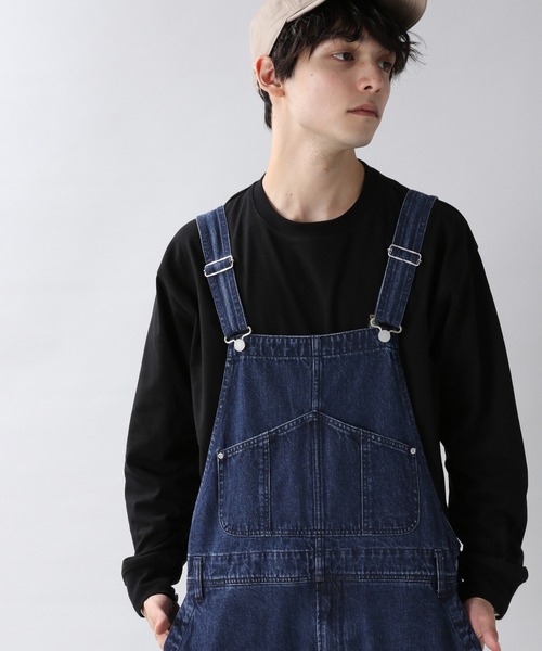 RAGEBLUE（レイジブルー）の「＜USAコットン使用＞オーバーオール/956169（サロペット/オーバーオール・メンズ・グレー系その他/オフホワイト/ブルー・FREE）」の3枚目の写真