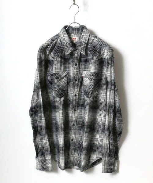 Levi's（リーバイス）の「Levi's/リーバイス  フラップポケットウエスタン ネルチェックシャツ（シャツ/ブラウス・メンズ・グレー/ブラック/レッド・L/XL）」の14枚目の写真