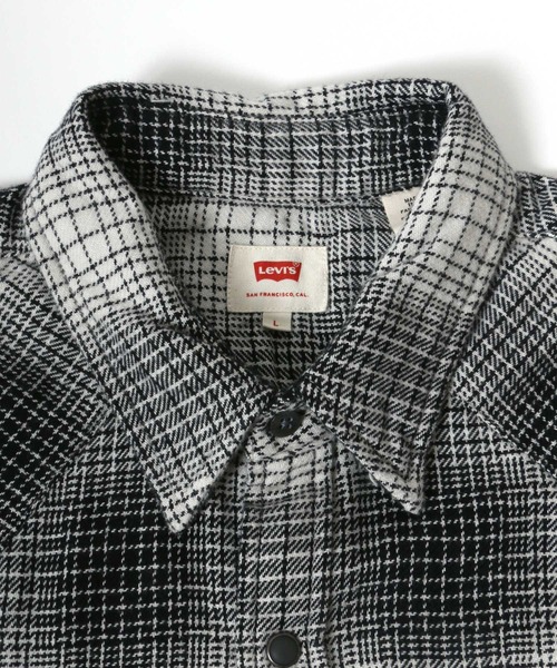 Levi's（リーバイス）の「Levi's/リーバイス  フラップポケットウエスタン ネルチェックシャツ（シャツ/ブラウス・メンズ・グレー/ブラック/レッド・L/XL）」の6枚目の写真