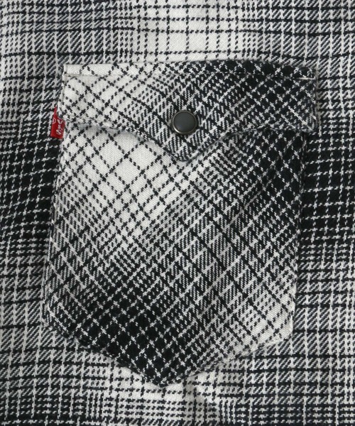 Levi's（リーバイス）の「Levi's/リーバイス  フラップポケットウエスタン ネルチェックシャツ（シャツ/ブラウス・メンズ・グレー/ブラック/レッド・L/XL）」の15枚目の写真
