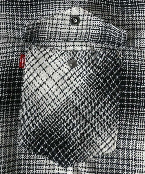 Levi's（リーバイス）の「Levi's/リーバイス  フラップポケットウエスタン ネルチェックシャツ（シャツ/ブラウス・メンズ・グレー/ブラック/レッド・L/XL）」の12枚目の写真