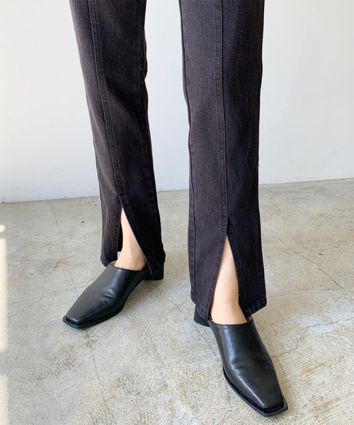 LIAN（リアン）の「デニム/ヘビーツイルスリットスキニーパンツ（デニムパンツ・レディース・ライトブルー/ブラック/アイボリー/ダークブラック/ブルー・SMALL/MEDIUM/LARGE）」の11枚目の写真