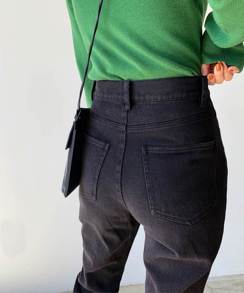 LIAN（リアン）の「デニム/ヘビーツイルスリットスキニーパンツ（デニムパンツ・レディース・ライトブルー/ブラック/アイボリー/ダークブラック/ブルー・SMALL/MEDIUM/LARGE）」の7枚目の写真