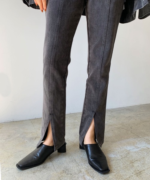 LIAN（リアン）の「デニム/ヘビーツイルスリットスキニーパンツ（デニムパンツ・レディース・ライトブルー/ブラック/アイボリー/ダークブラック/ブルー・SMALL/MEDIUM/LARGE）」の20枚目の写真