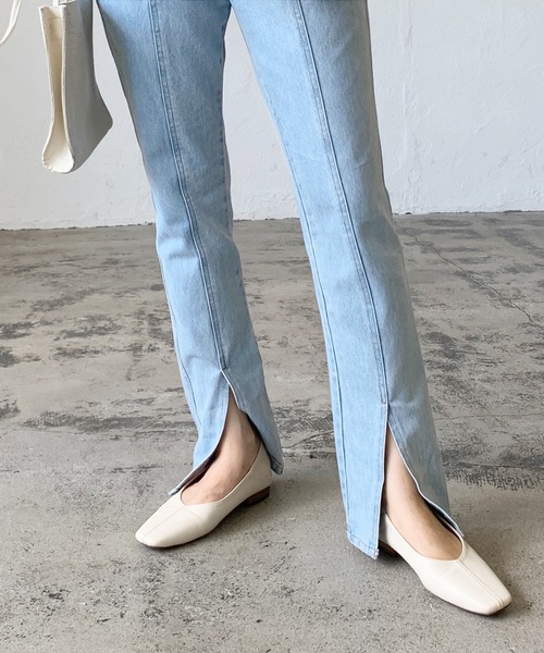 LIAN（リアン）の「デニム/ヘビーツイルスリットスキニーパンツ（デニムパンツ・レディース・ライトブルー/ブラック/アイボリー/ダークブラック/ブルー・SMALL/MEDIUM/LARGE）」の17枚目の写真