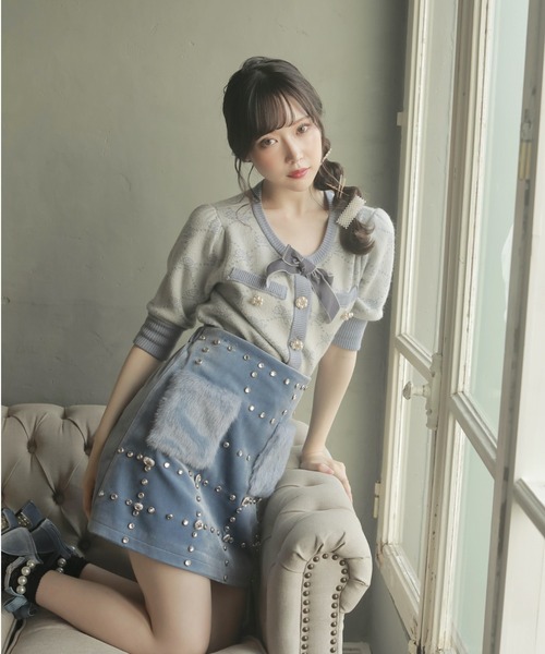 Swankiss（スワンキス）の「TS fur bijous S/K（スカート・レディース・ベージュ/ブルー/ブラック・FREE）」の3枚目の写真