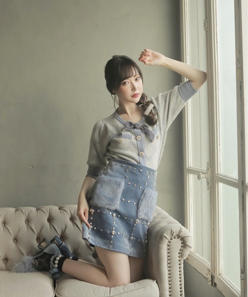 Swankiss（スワンキス）の「TS fur bijous S/K（スカート・レディース・ベージュ/ブルー/ブラック・FREE）」の13枚目の写真