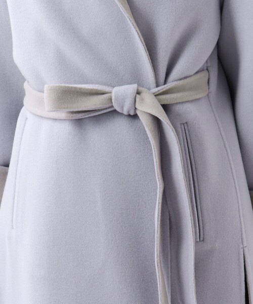 UNTITLED（アンタイトル）の「◇ベルテッド配色ミドルリバーコート