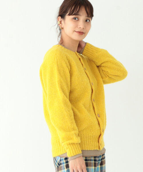 BEAMS BOY（ビームスボーイ）の「Nor’Easterly / シェットランド シャギー ニット カーディガン（カーディガン/ボレロ・レディース・グリーン/パープル/ブルー/ナチュラル/イエロー/レッド・ONE SIZE）」の5枚目の写真