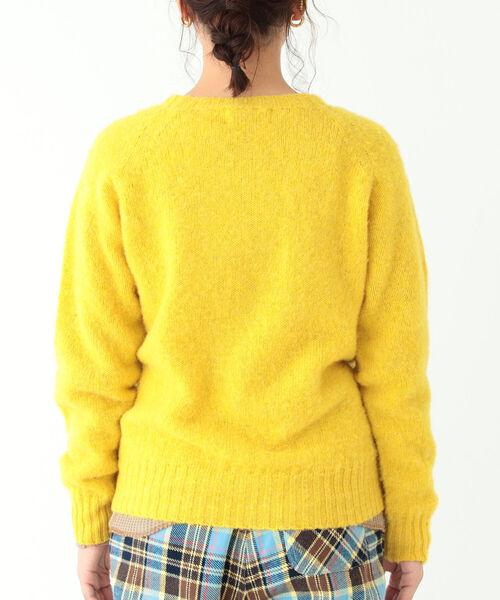 BEAMS BOY（ビームスボーイ）の「Nor’Easterly / シェットランド シャギー ニット カーディガン（カーディガン/ボレロ・レディース・グリーン/パープル/ブルー/ナチュラル/イエロー/レッド・ONE SIZE）」の15枚目の写真