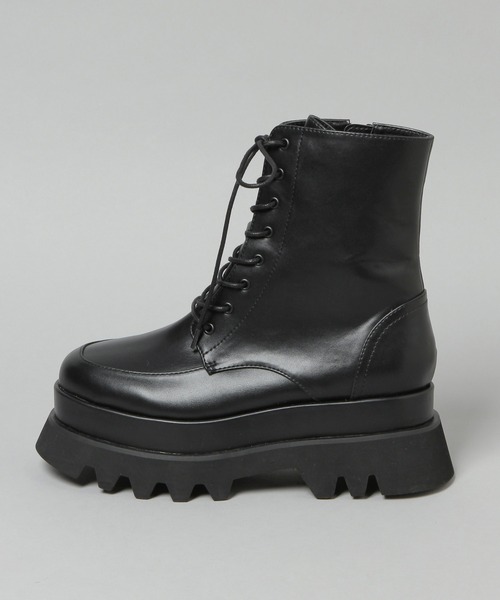 HARE（ハレ）の「ボリュームソールコンバットブーツ(HARE)（ブーツ・レディース・ホワイト/ブラック・M/L）」の21枚目の写真
