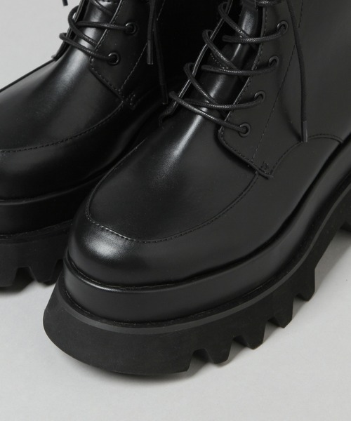 HARE（ハレ）の「ボリュームソールコンバットブーツ(HARE)（ブーツ・レディース・ホワイト/ブラック・M/L）」の16枚目の写真
