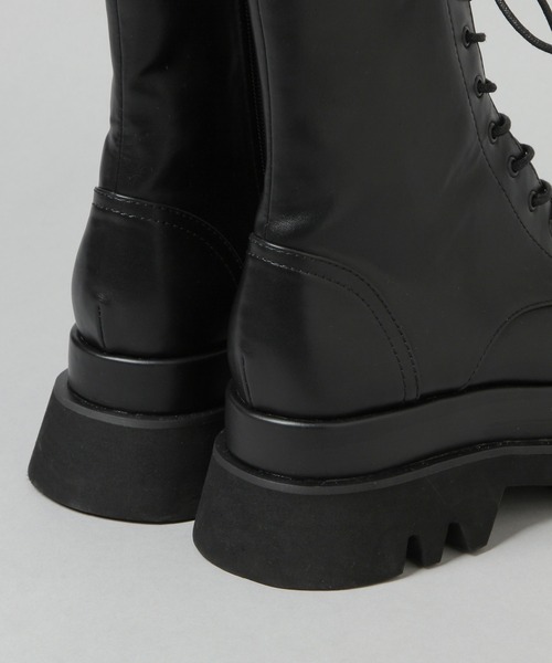 HARE（ハレ）の「ボリュームソールコンバットブーツ(HARE)（ブーツ・レディース・ホワイト/ブラック・M/L）」の14枚目の写真