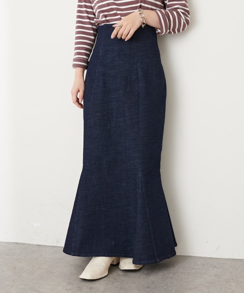 natural couture（ナチュラルクチュール）の「【WEB限定カラー有り】ハイウエストスエードマーメイドスカート Sサイズ（スカート・レディース・アイボリー/スミクロ/モカ/ピンク/その他1/チェック/その他2・SMALL）」の5枚目の写真