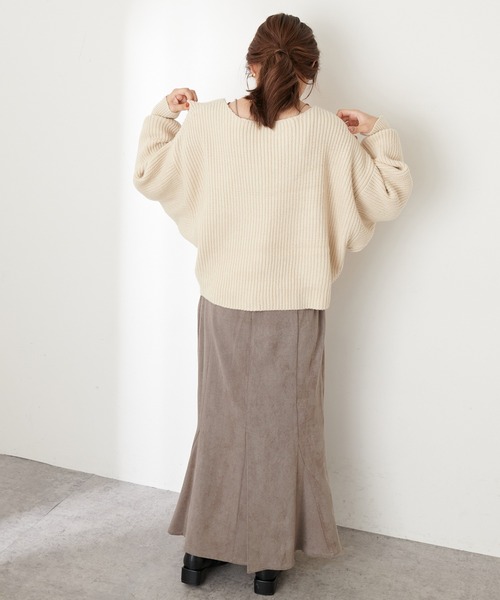 natural couture（ナチュラルクチュール）の「【WEB限定カラー有り】ハイウエストスエードマーメイドスカート Sサイズ（スカート・レディース・アイボリー/スミクロ/モカ/ピンク/その他1/チェック/その他2・SMALL）」の22枚目の写真