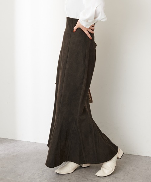 natural couture（ナチュラルクチュール）の「【WEB限定カラー有り】ハイウエストスエードマーメイドスカート Sサイズ（スカート・レディース・アイボリー/スミクロ/モカ/ピンク/その他1/チェック/その他2・SMALL）」の15枚目の写真