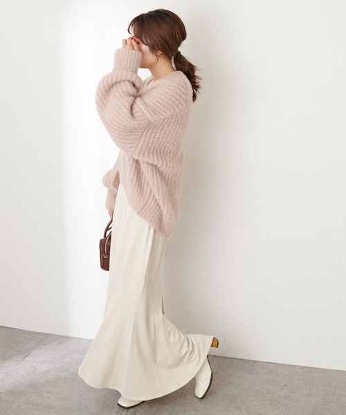 natural couture（ナチュラルクチュール）の「【WEB限定カラー有り】ハイウエストスエードマーメイドスカート Sサイズ（スカート・レディース・アイボリー/スミクロ/モカ/ピンク/その他1/チェック/その他2・SMALL）」の11枚目の写真