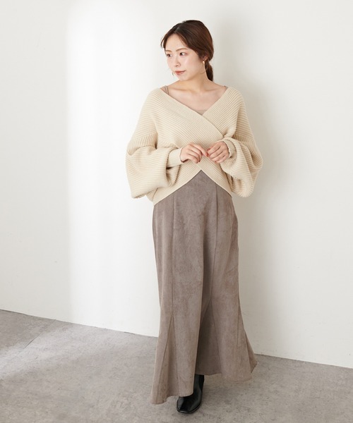 natural couture（ナチュラルクチュール）の「【WEB限定カラー有り】ハイウエストスエードマーメイドスカート Sサイズ（スカート・レディース・アイボリー/スミクロ/モカ/ピンク/その他1/チェック/その他2・SMALL）」の21枚目の写真