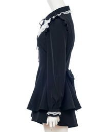 シークレットハニー　レースヨークラッフルタイ長袖セットアップ　上のみ Secret Honey（シークレットハニー）の「レースヨークラッフル