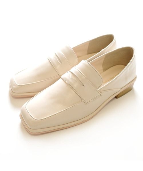 AmiAmi（アミアミ）の「スクエアトゥコインローファー（ローファー・レディース・ブラック系その他/ブラック/ブラウン/グレイッシュベージュ/アイボリー・L/LL/M/S/SS）」の12枚目の写真